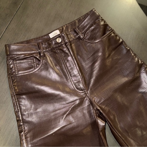 Aritzia Wilfred Chocolate Brown Melina Pants - Picture 4 of 8